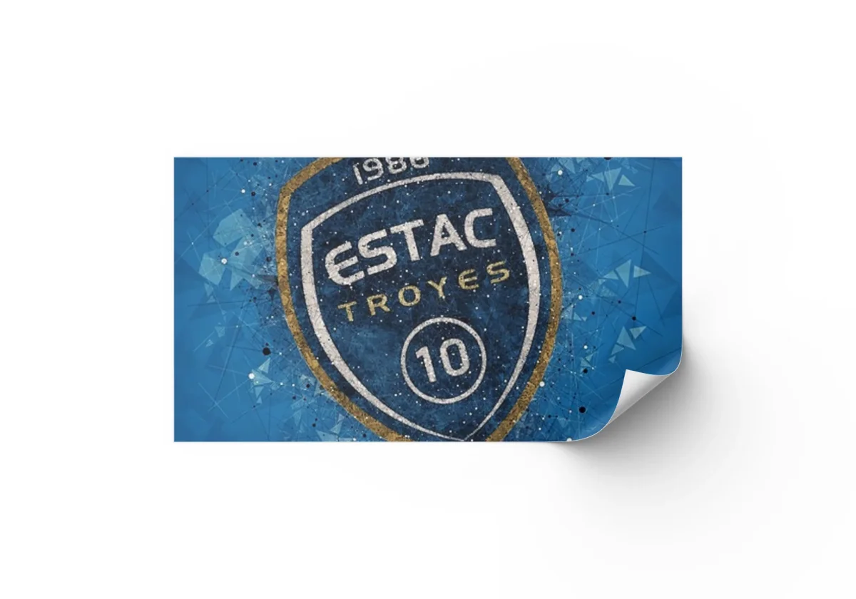 Decoración pared fútbol logo Estac Troyes cuadro - Imagen 5