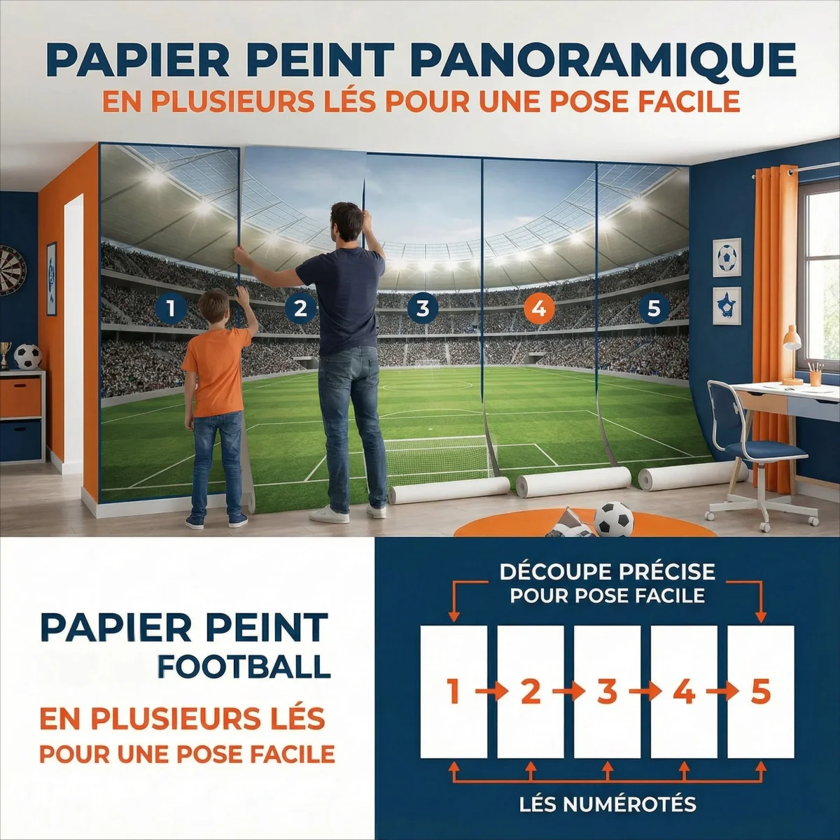 papier peint foot FC Nantes effet - Imagen 4