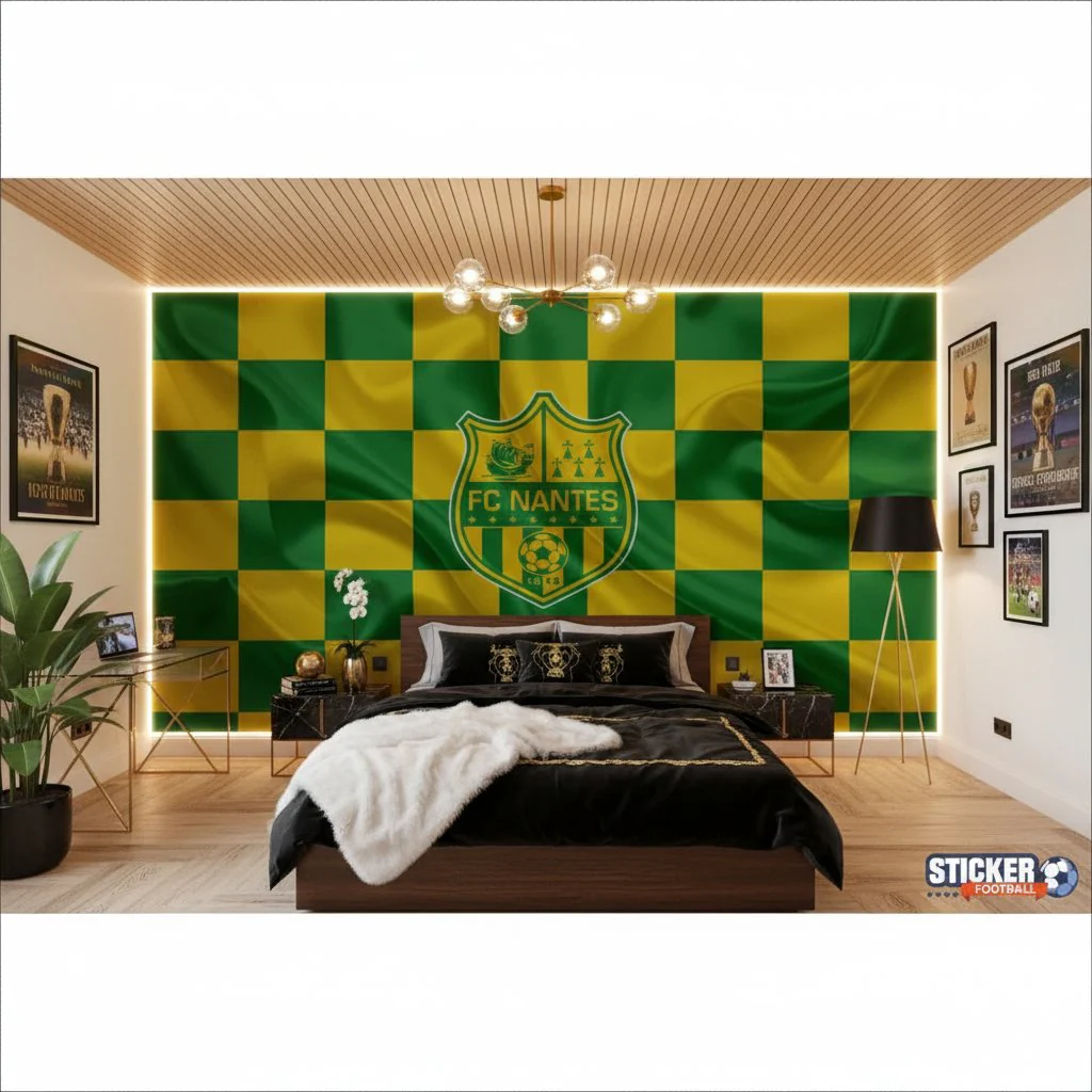 papier peint foot FC Nantes effet - Imagen 2