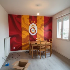 Papier Peint Logo Galatasaray S.K. - Déco Fan Football