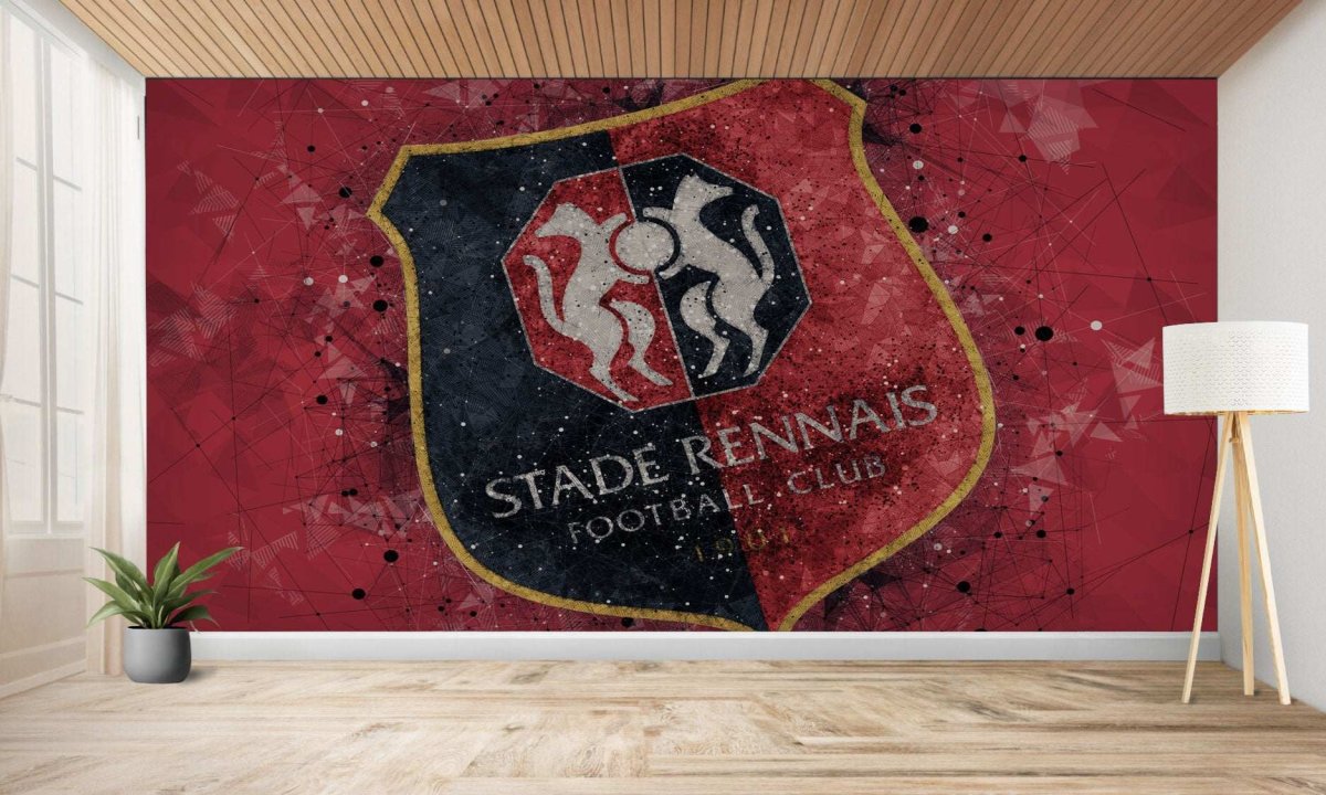 papier peint football Stade Rennais deco - Imagen 4