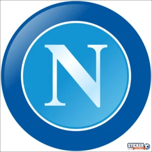 Etiqueta engomada del logotipo de fútbol de Napoli